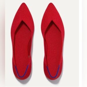 Rothy’s red luxury ballet flat - the point